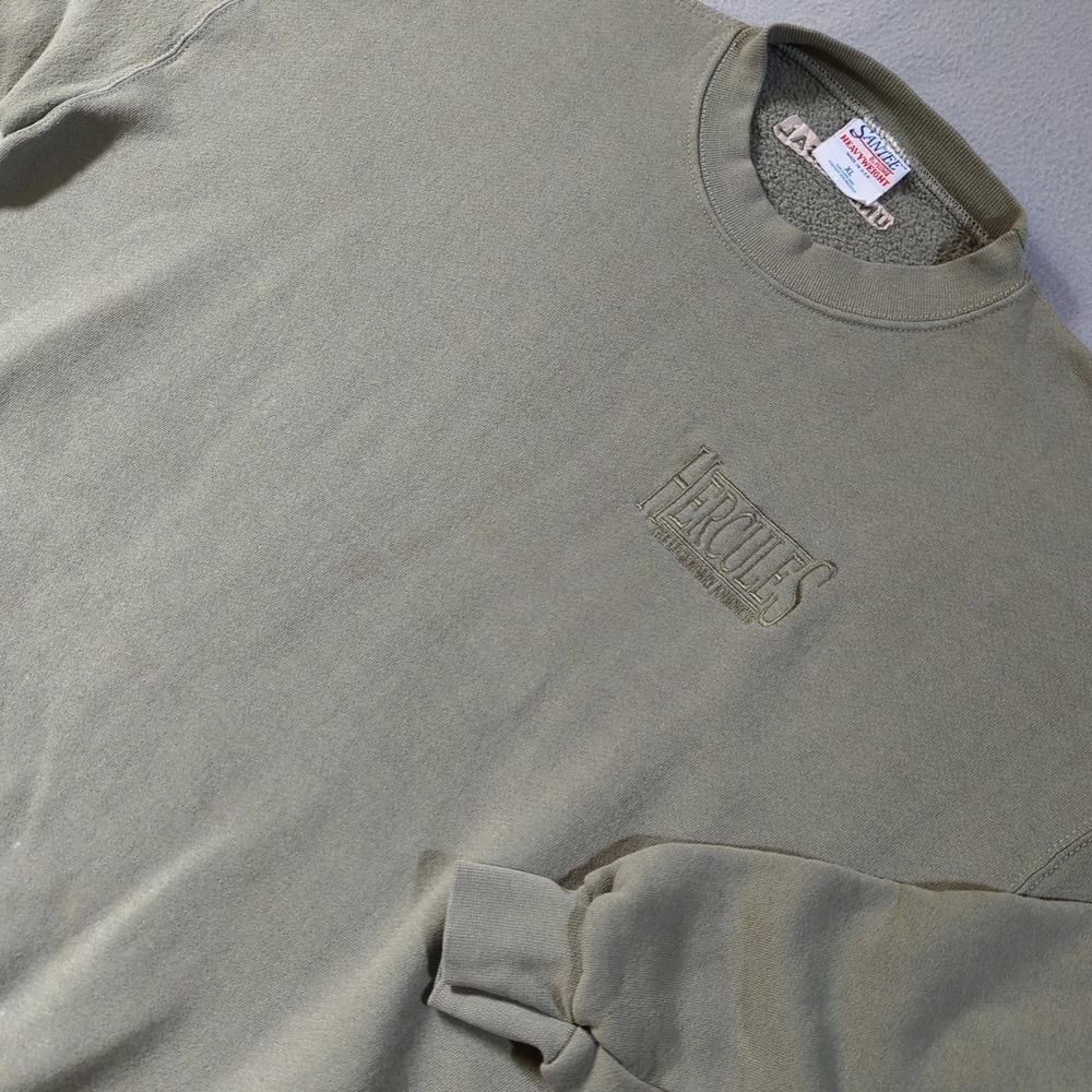 Vintage Santee Hercules The Legendary Journeys Sweatshirt XL Olive Green 90s TV
